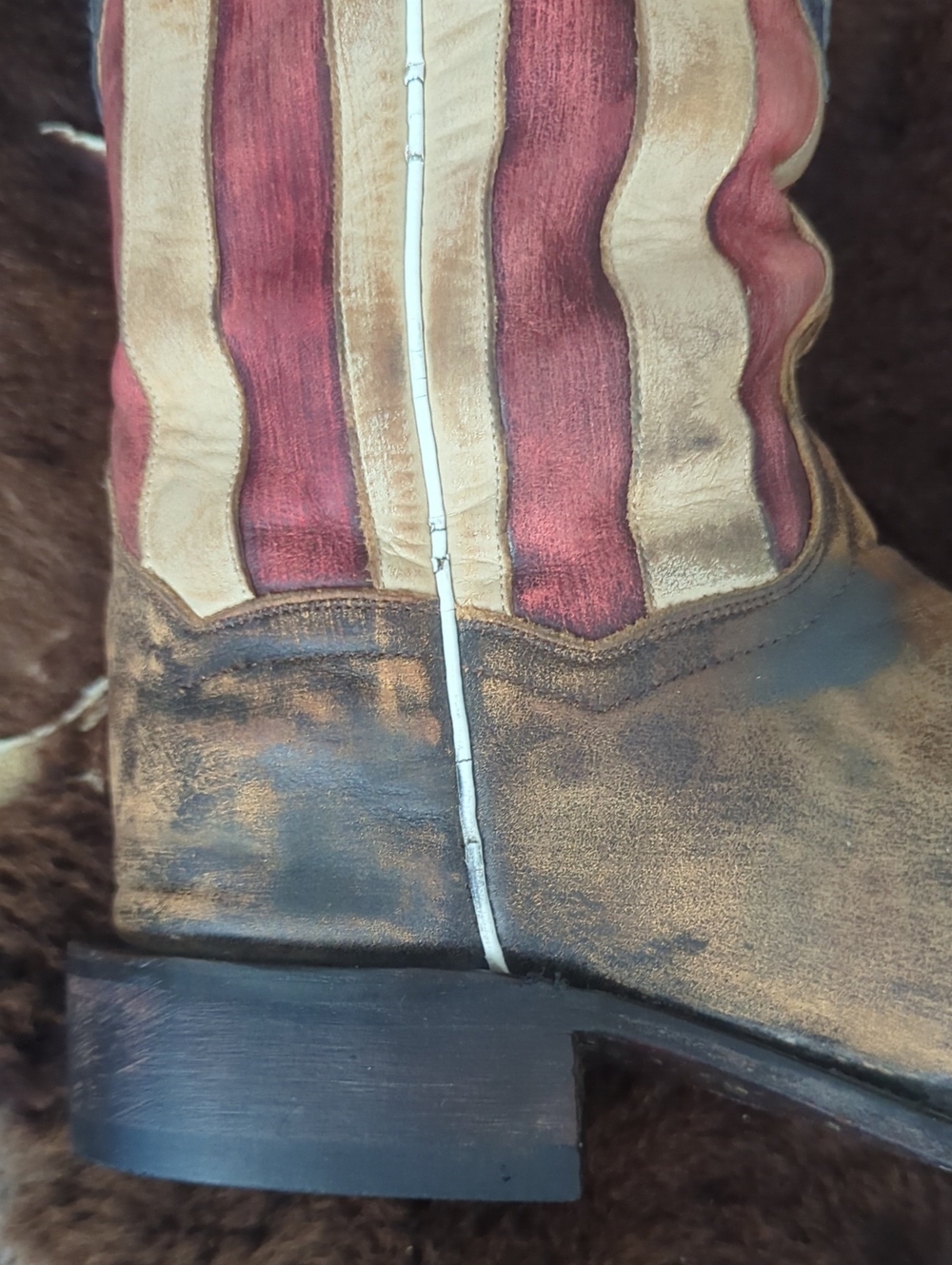 DAN POST DP3914 "Betsy" American Flag cowgirl western boots square toe sz 8.5 - Picture 15 of 15